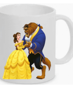 Taza de La Bella y la Bestia, diseño de la Princesa Bella y Bestia.